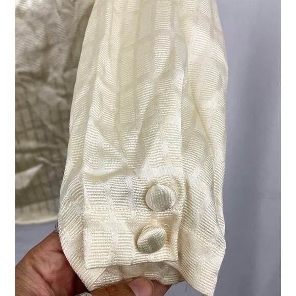 VTG Long Sleeve Silk Blouse Top Sz 8 Women's 80s Abstract - Picture 7 of 15